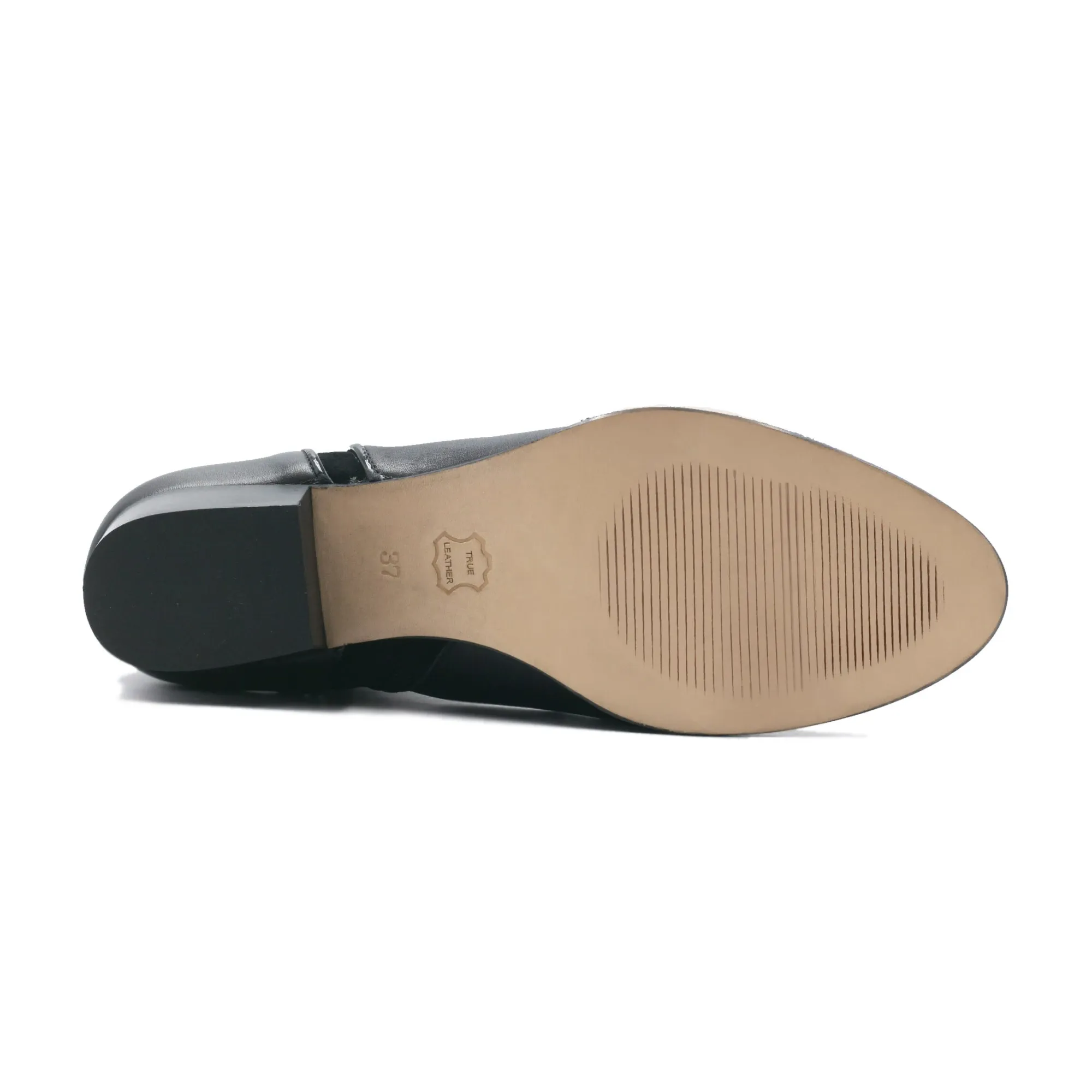 Discount Bottines moyen talon cuir Femme Bottines & Bottes