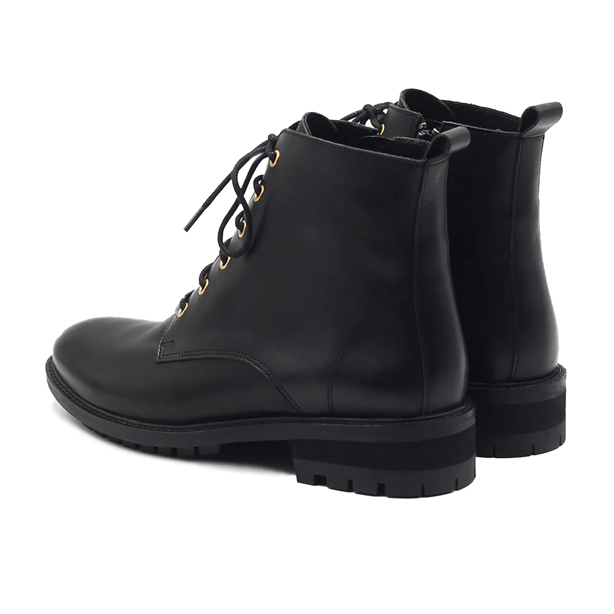 Hot Bottines plates à lacet cuir Femme Bottines & Bottes