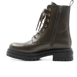 New Bottines ranger crantées cuir Femme Bottines & Bottes