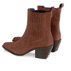 Cheap Bottines santiag cuir daim Femme Bottines & Bottes