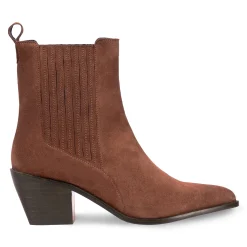 Cheap Bottines santiag cuir daim Femme Bottines & Bottes