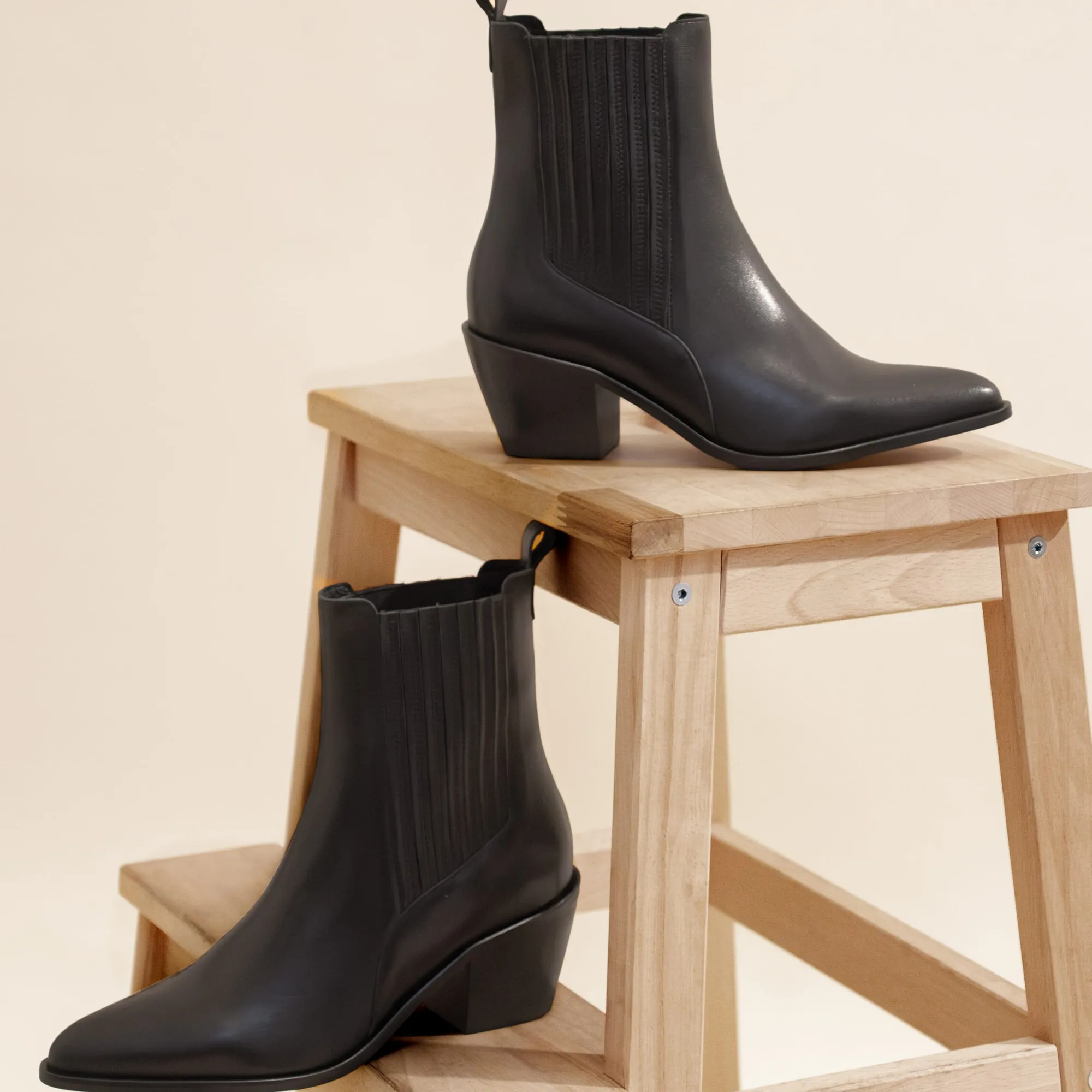 Discount Bottines santiag cuir Femme Bottines & Bottes