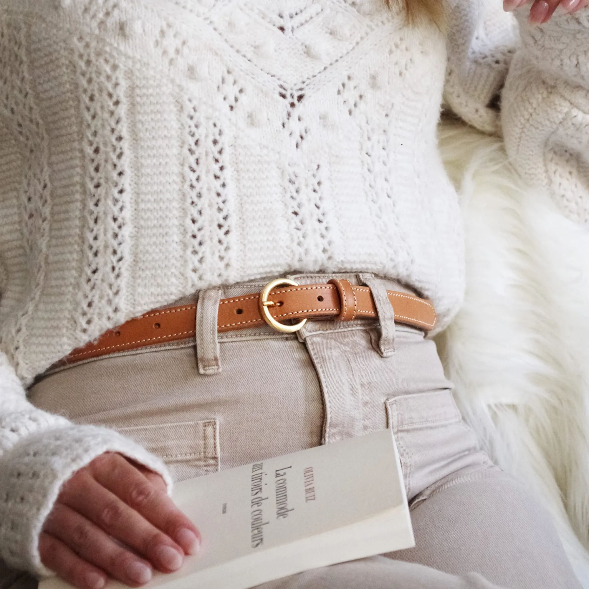 Discount Ceinture boucle d'or cuir Femme Ceintures