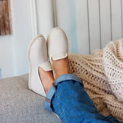Sale Charentaises tradition blanc beige Femme Charentaises