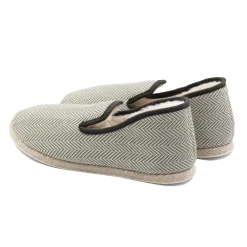 Best Sale Charentaises tradition blanc kaki Femme Charentaises|Charentaises