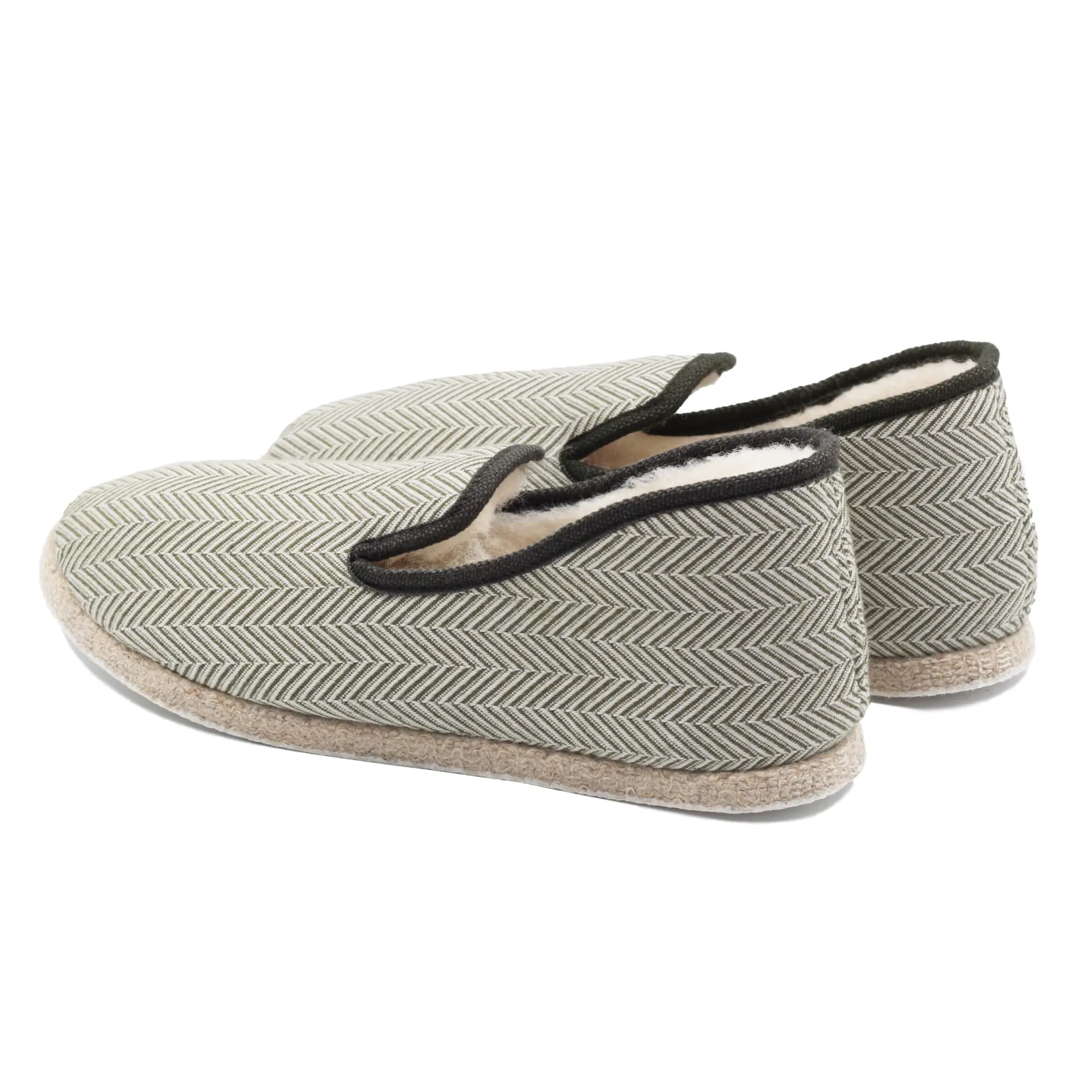 Best Sale Charentaises tradition blanc kaki Femme Charentaises|Charentaises