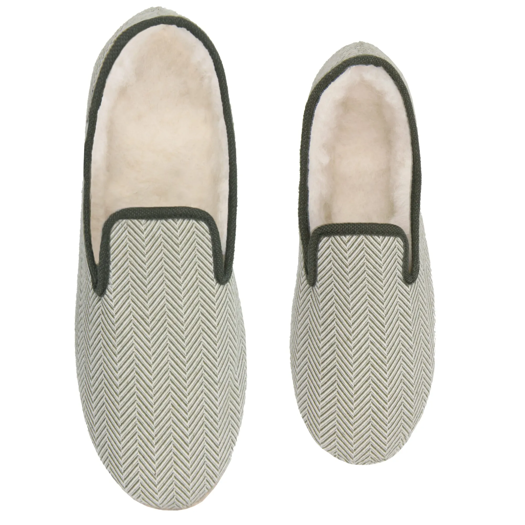 Best Sale Charentaises tradition blanc kaki Femme Charentaises|Charentaises