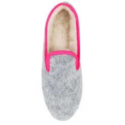 Hot Charentaises tradition gris rose Femme Charentaises|Charentaises