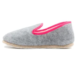 Hot Charentaises tradition gris rose Femme Charentaises|Charentaises