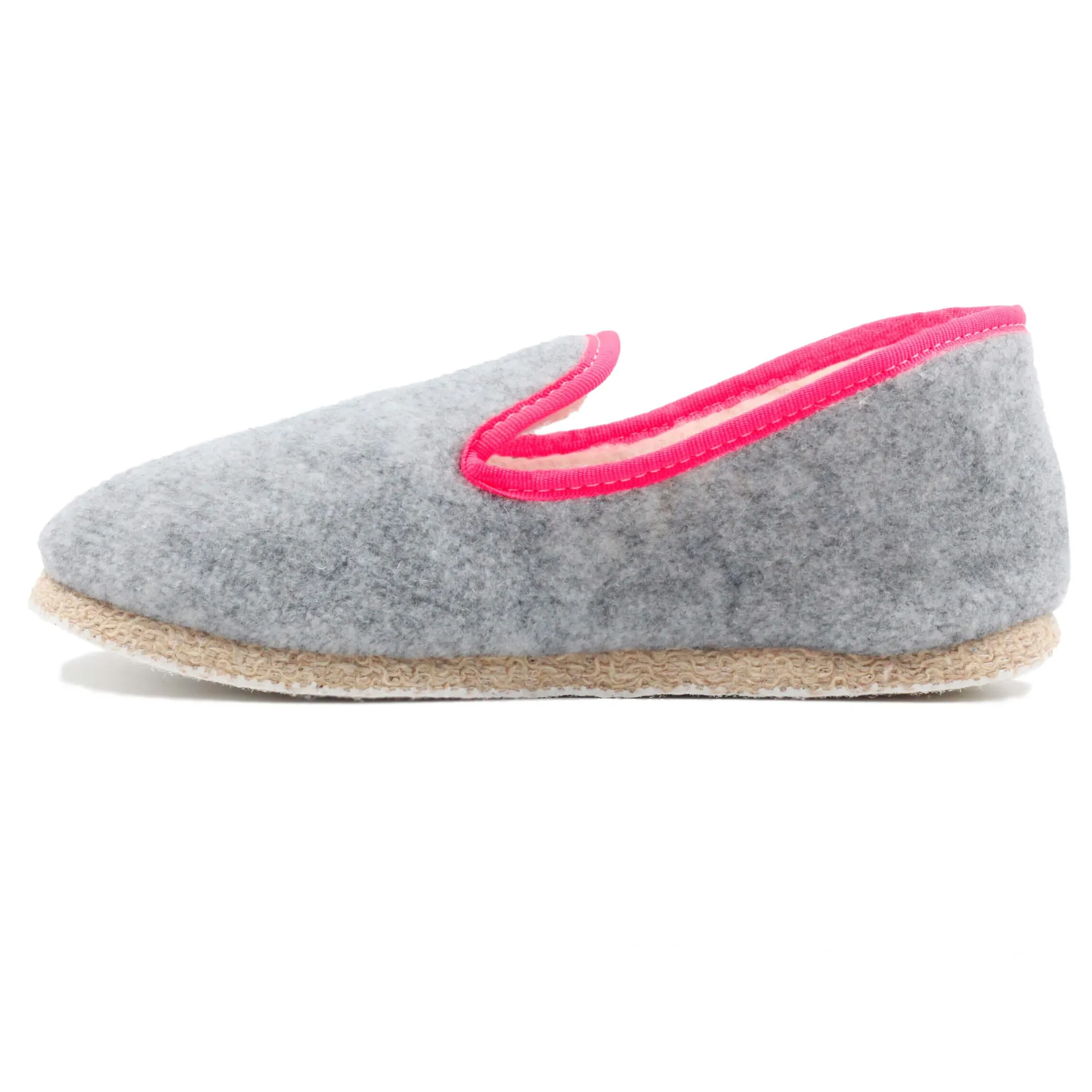 Hot Charentaises tradition gris rose Femme Charentaises|Charentaises