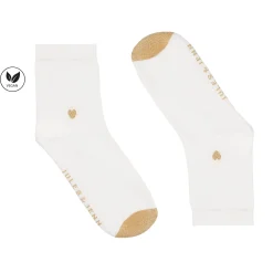 Fashion Chaussettes cœur blanc doré Femme Chaussettes