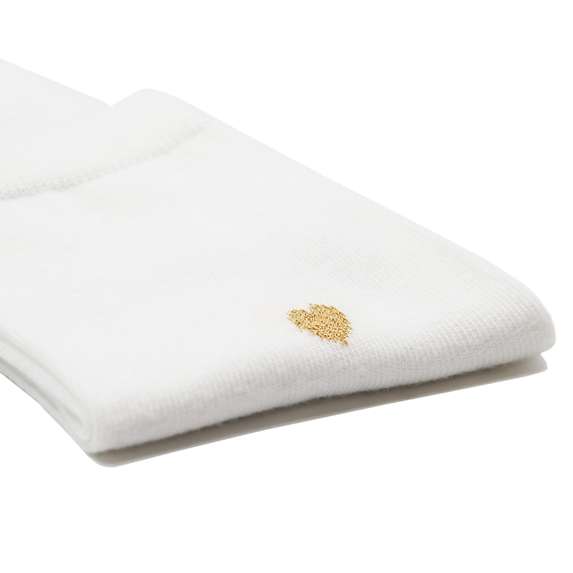 Fashion Chaussettes cœur blanc doré Femme Chaussettes