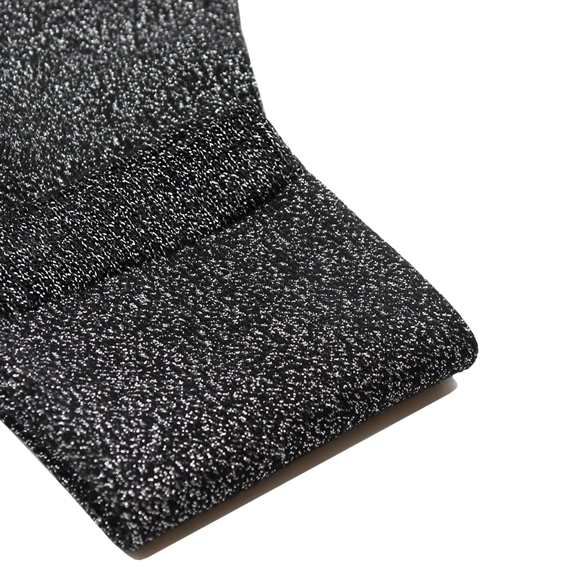 Shop Chaussettes lurex noir argenté Femme Chaussettes