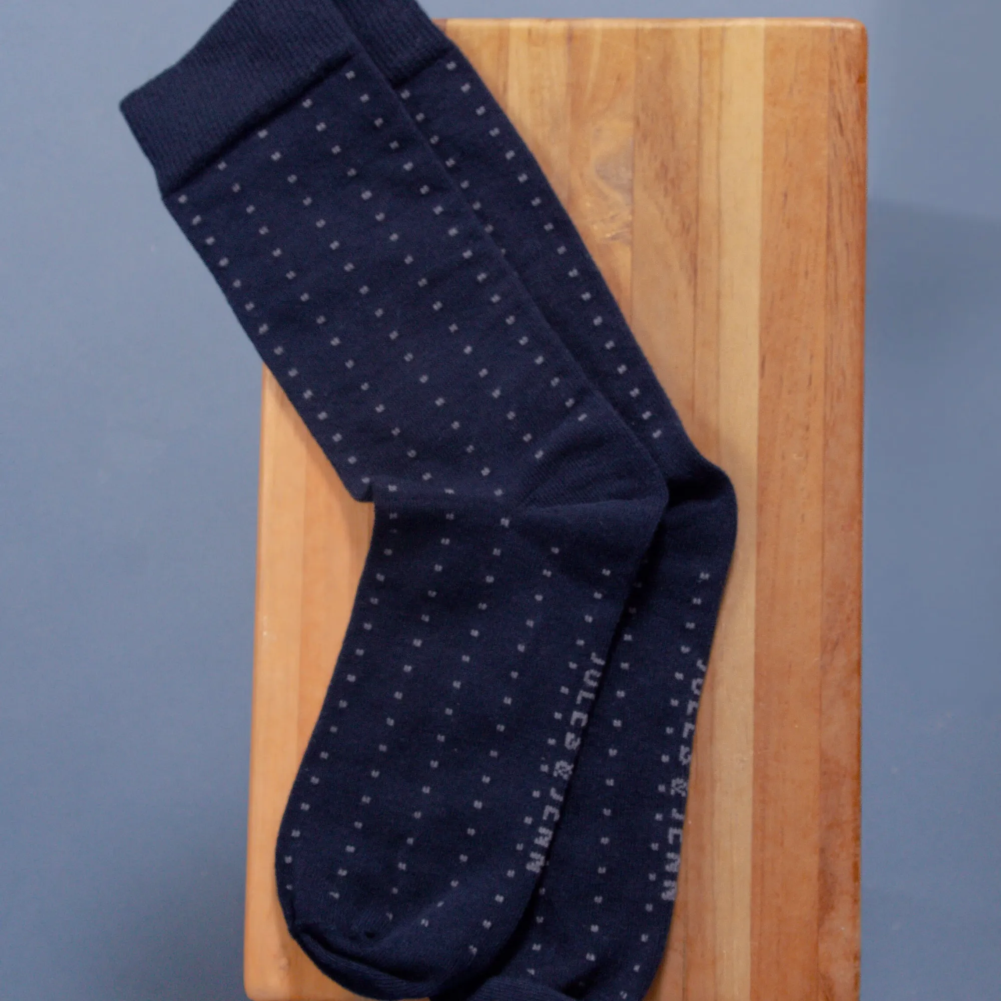 Best Chaussettes mini pois coton bleu gris Homme Chaussettes