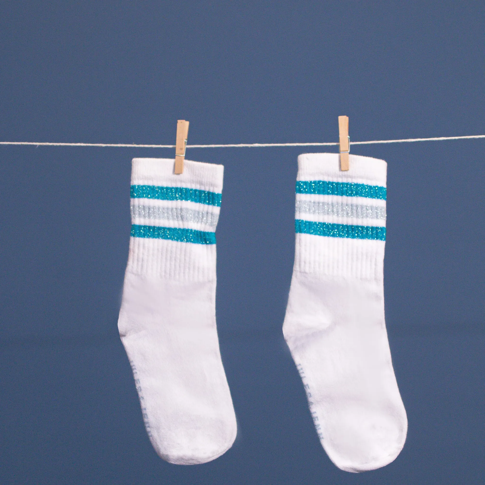 Best Chaussettes sport coton blanc bleu Femme Chaussettes