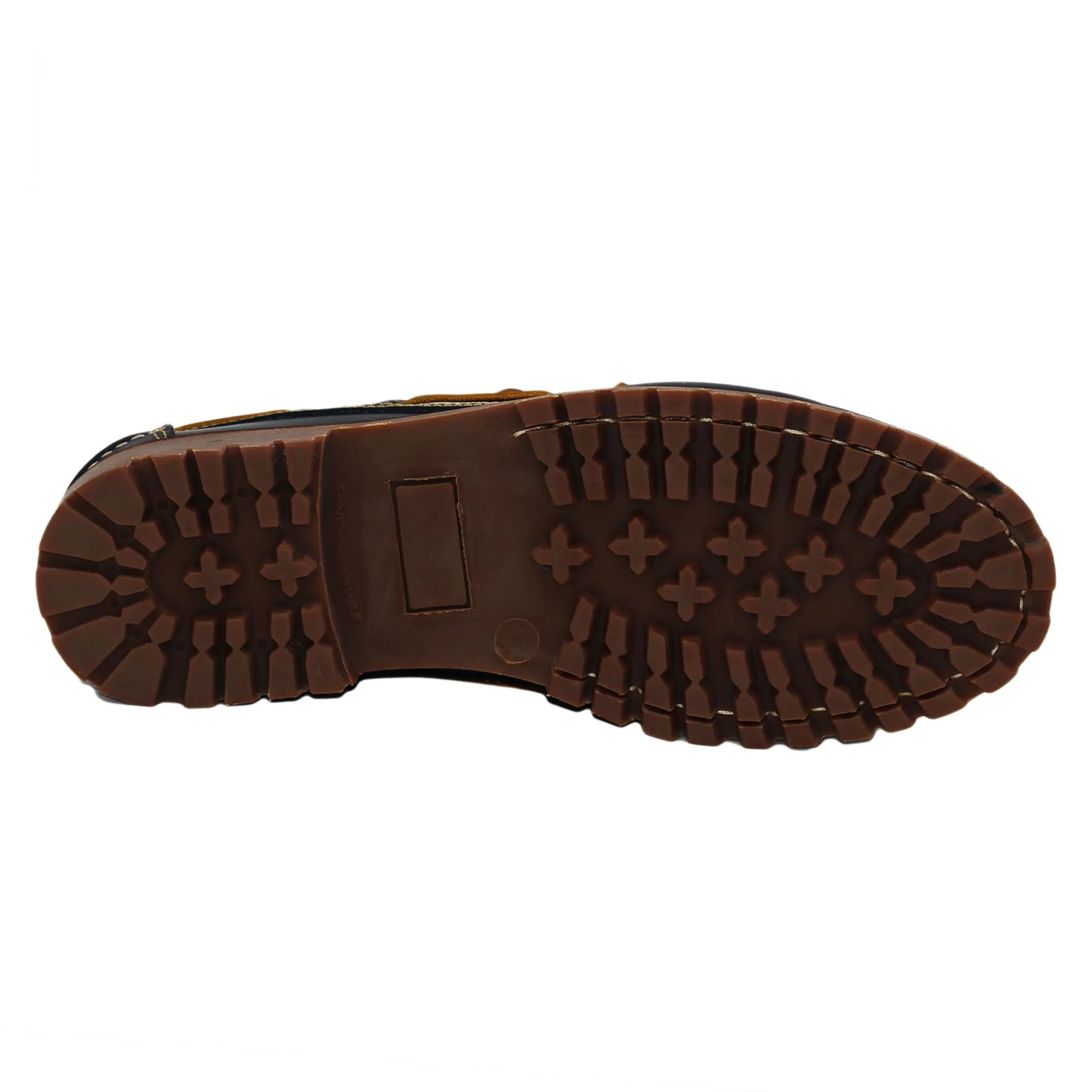 Flash Sale Chaussures bateau crampons cuir bleu Homme Fins De Série Solidaires