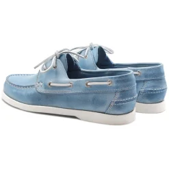 Store Chaussures bateau cuir bleu clair Homme Chaussures Bateau