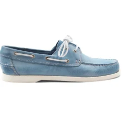 Store Chaussures bateau cuir bleu clair Homme Chaussures Bateau