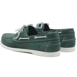 Fashion Chaussures bateau cuir vert Homme Fins De Série Solidaires