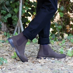 Clearance Chelsea basse cuir nubuck Homme Boots