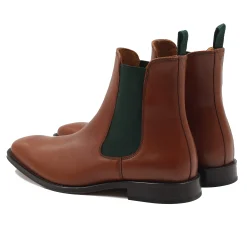 Store Chelsea boots cuir cognac vert Homme Boots