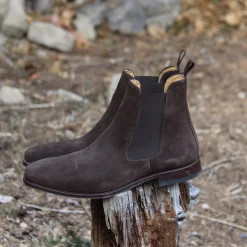 Sale Chelsea boots cuir daim Homme Fins De Série Solidaires