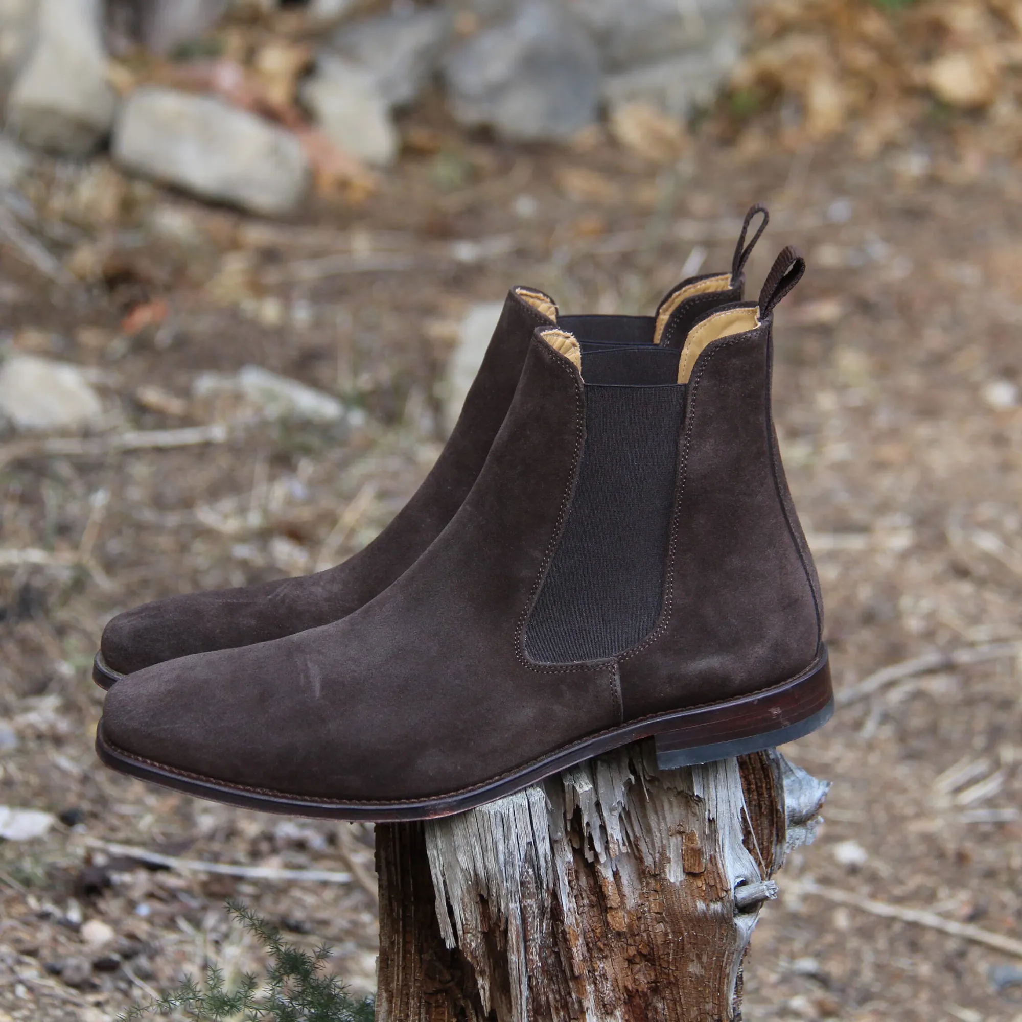 Sale Chelsea boots cuir daim Homme Fins De Série Solidaires