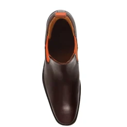 Outlet Chelsea boots cuir marron orange Homme Boots