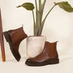 Hot Chelsea boots gomme cuir Homme Boots