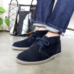 Discount Chukka boots cuir daim bleu Homme Boots