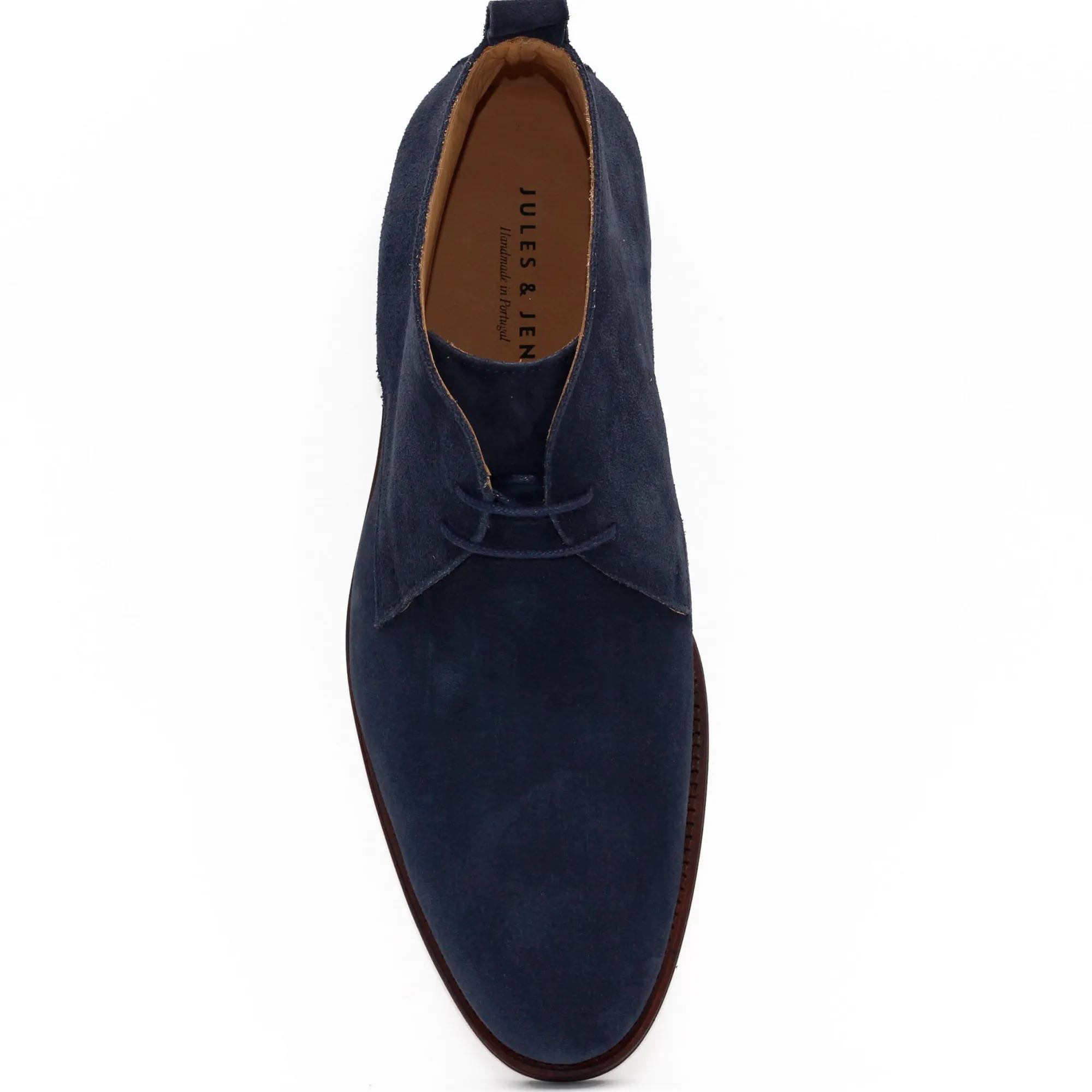 Sale Desert boots cuir daim bleu Homme Fins De Série Solidaires