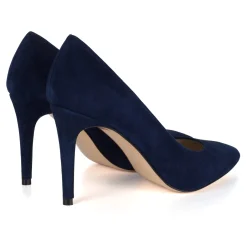 Cheap Escarpins cuir daim bleu marine Femme Escarpins