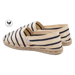 Shop Espadrilles toile coton blanc bleu Femme Espadrilles & Sandales|Espadrilles