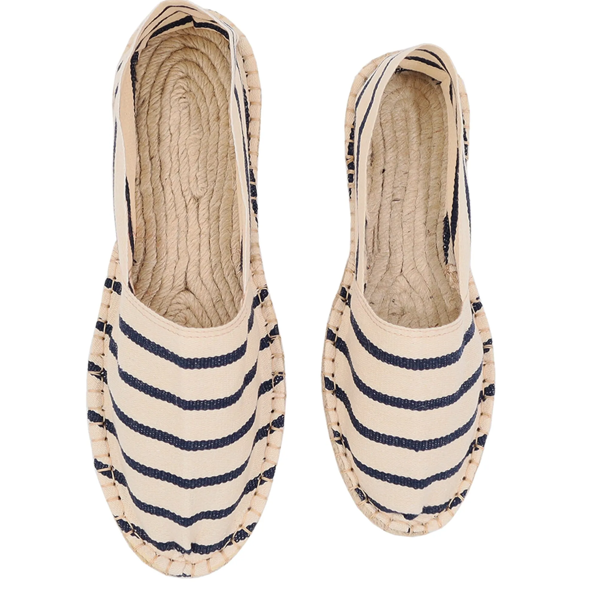 Shop Espadrilles toile coton blanc bleu Femme Espadrilles & Sandales|Espadrilles