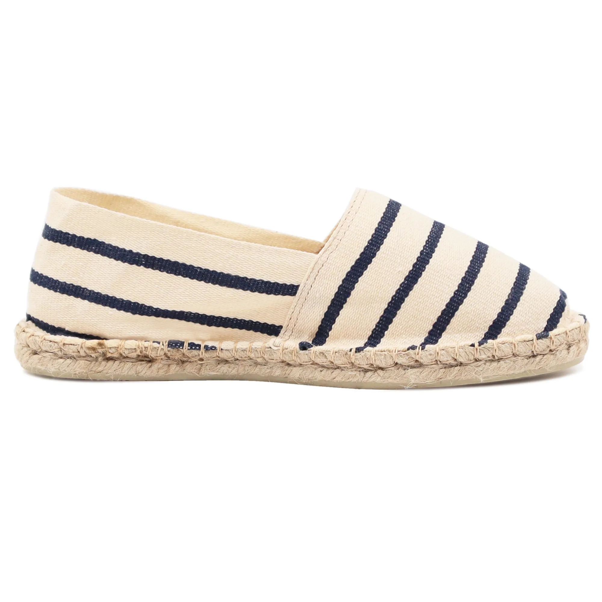 Shop Espadrilles toile coton blanc bleu Femme Espadrilles & Sandales|Espadrilles