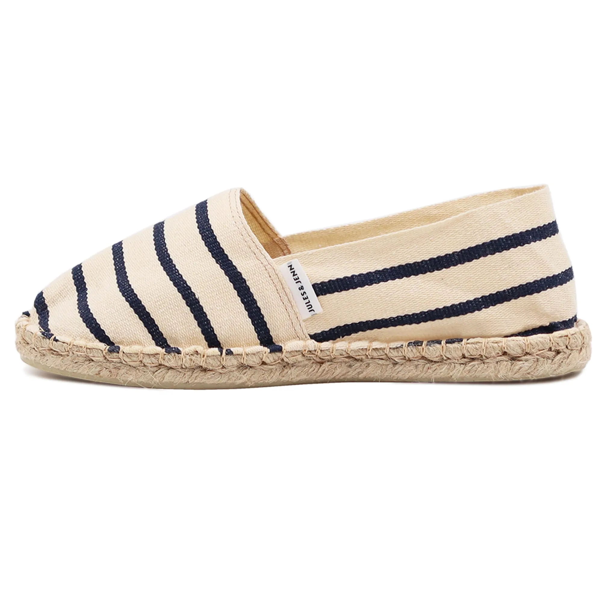 Shop Espadrilles toile coton blanc bleu Femme Espadrilles & Sandales|Espadrilles