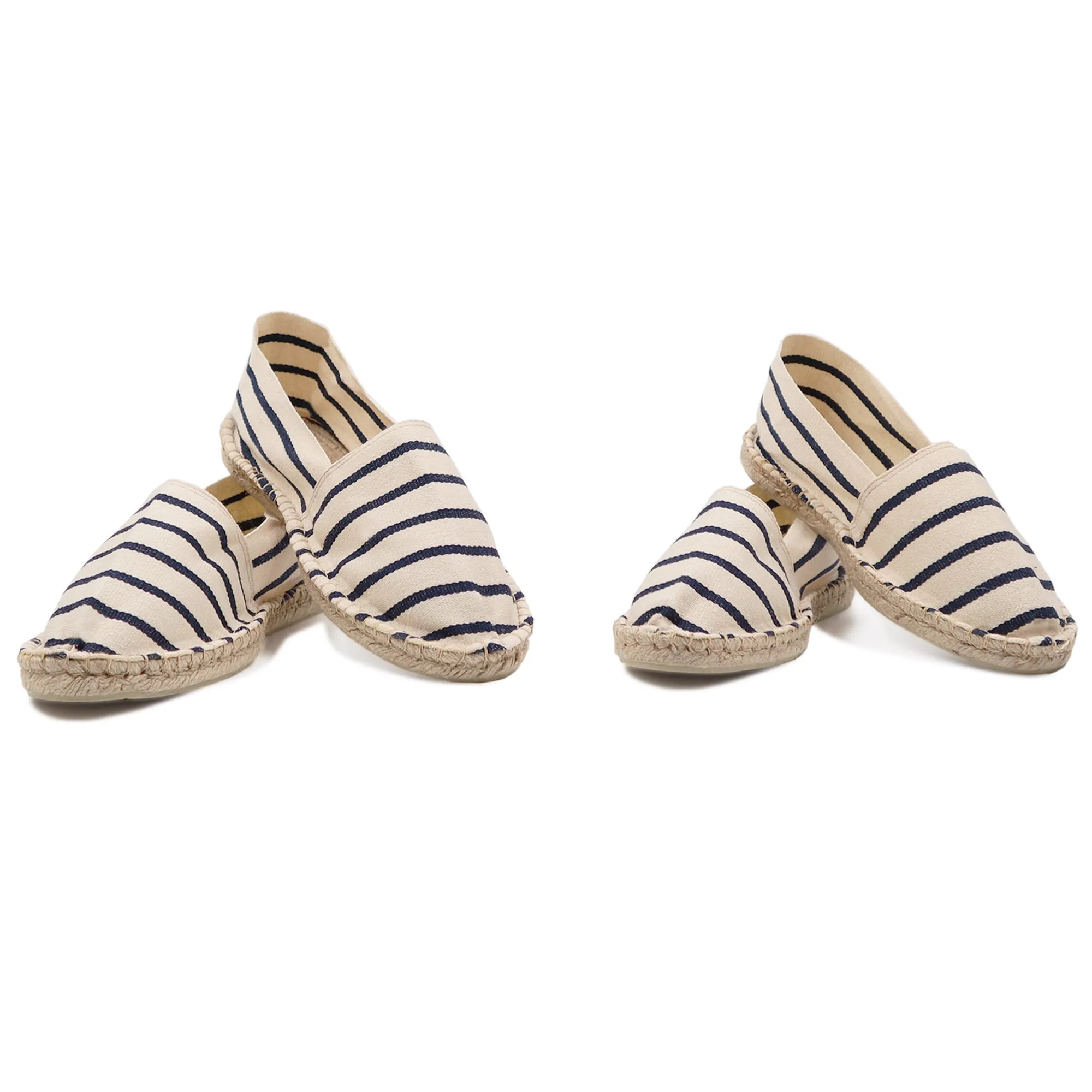 Shop Espadrilles toile coton blanc bleu Femme Espadrilles & Sandales|Espadrilles