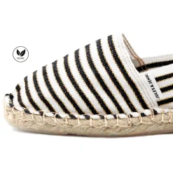 Best Sale Espadrilles toile coton noir doré Femme Dressing Recyclé|Espadrilles