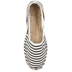 Best Sale Espadrilles toile coton noir doré Femme Dressing Recyclé|Espadrilles