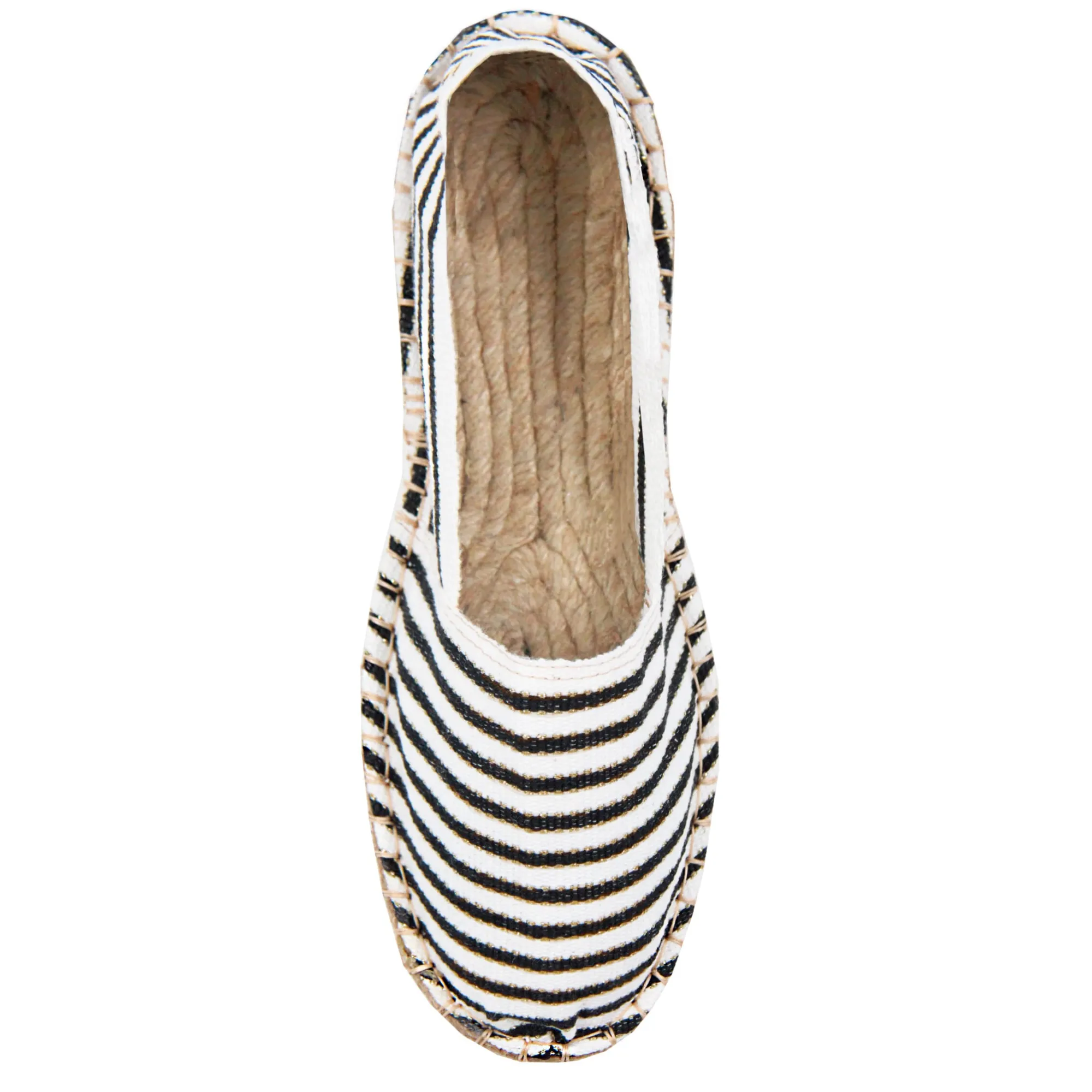 Best Sale Espadrilles toile coton noir doré Femme Dressing Recyclé|Espadrilles