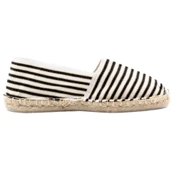 Best Sale Espadrilles toile coton noir doré Femme Dressing Recyclé|Espadrilles
