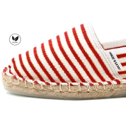 Cheap Espadrilles toile coton rouge & doré Femme Dressing Recyclé|Espadrilles