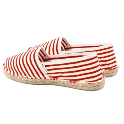 Cheap Espadrilles toile coton rouge & doré Femme Dressing Recyclé|Espadrilles