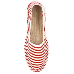 Cheap Espadrilles toile coton rouge & doré Femme Dressing Recyclé|Espadrilles