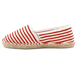 Cheap Espadrilles toile coton rouge & doré Femme Dressing Recyclé|Espadrilles
