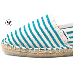 Sale Espadrilles toile coton turquoise Femme Dressing Recyclé|Espadrilles