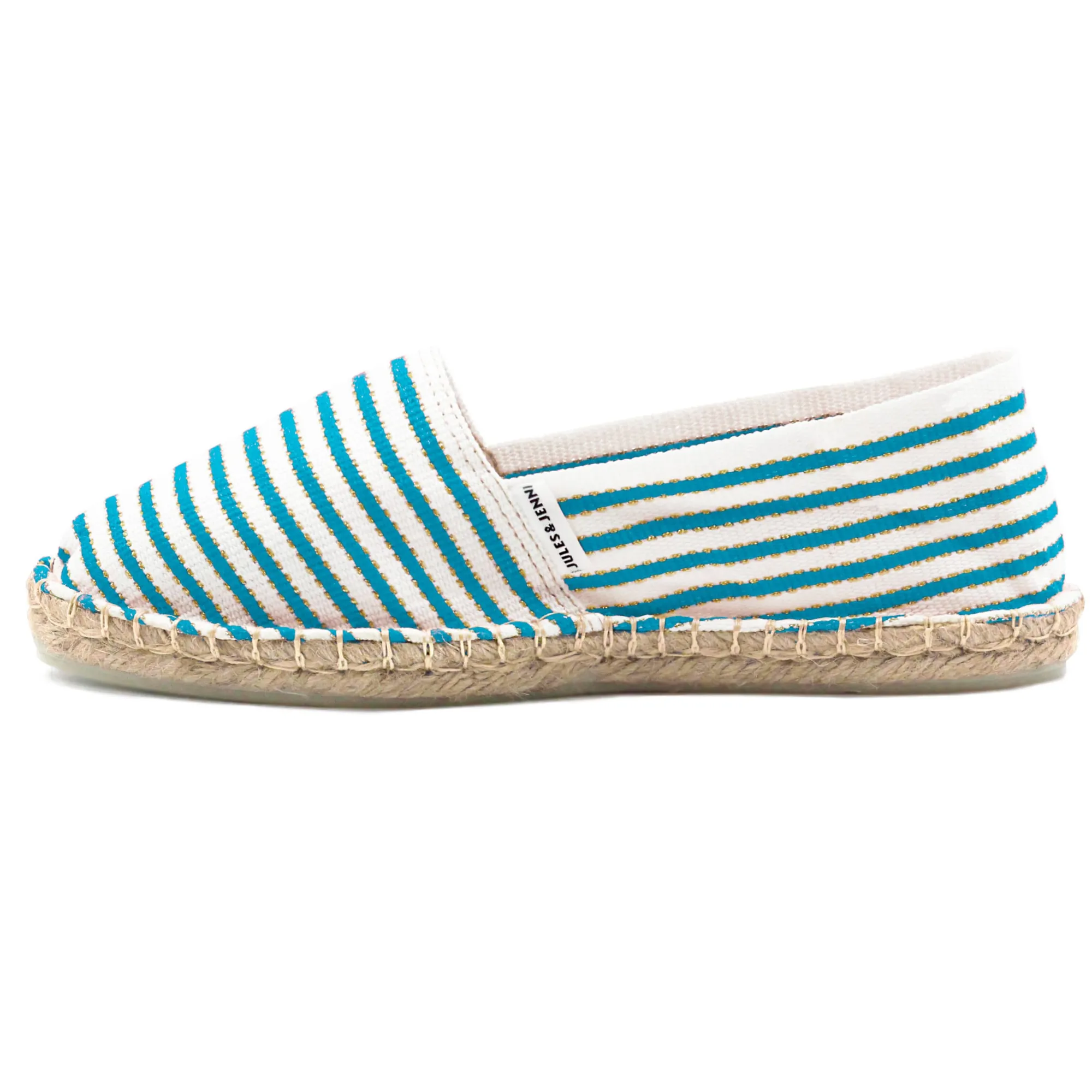Sale Espadrilles toile coton turquoise Femme Dressing Recyclé|Espadrilles