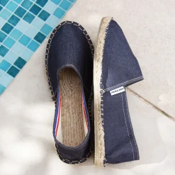 New Espadrilles toile de jean bleu Femme Espadrilles & Sandales|Espadrilles