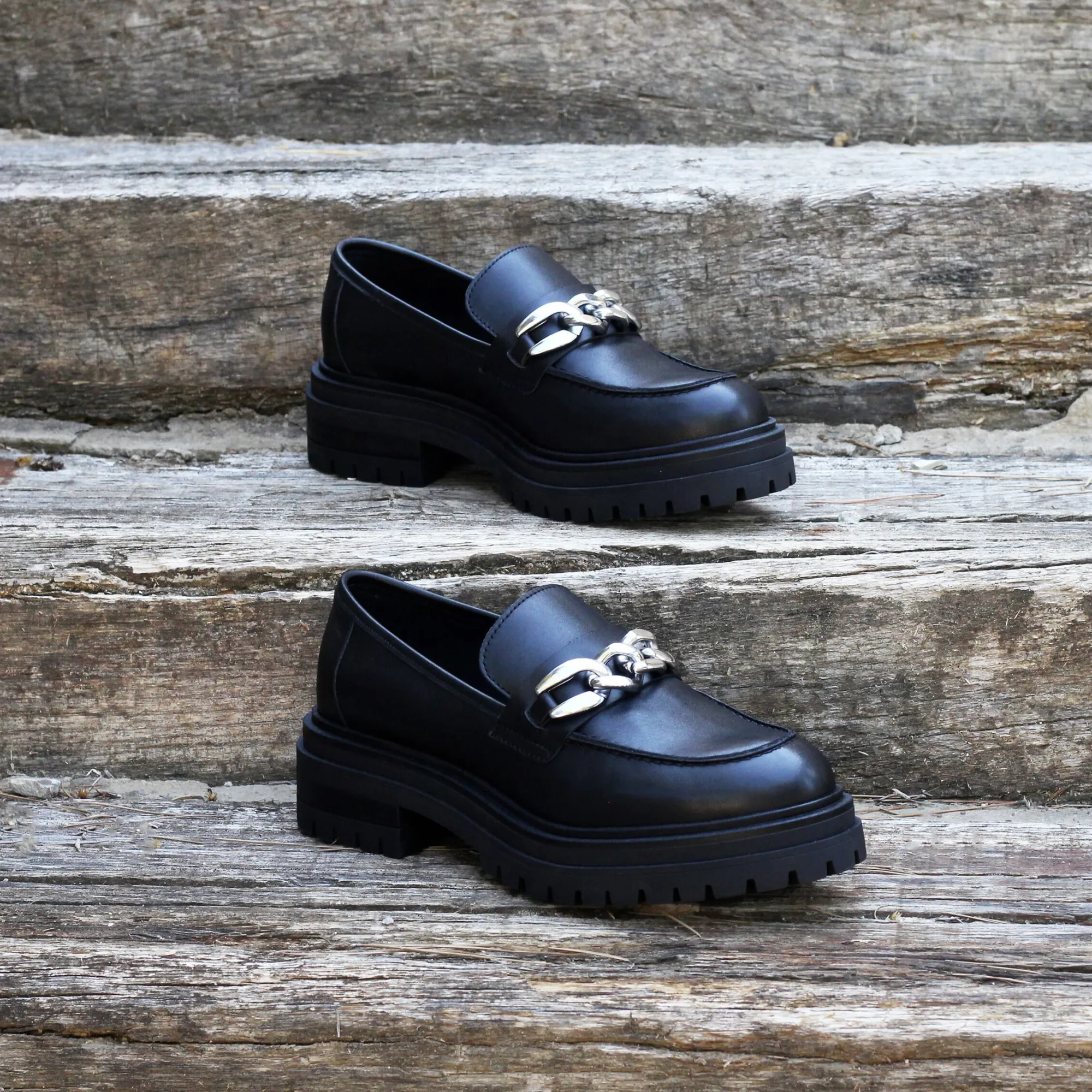 Best Sale Mocassins crantés cuir Femme Mocassins & Derbies
