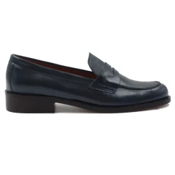 New Mocassins cuir bleu Femme Mocassins & Derbies